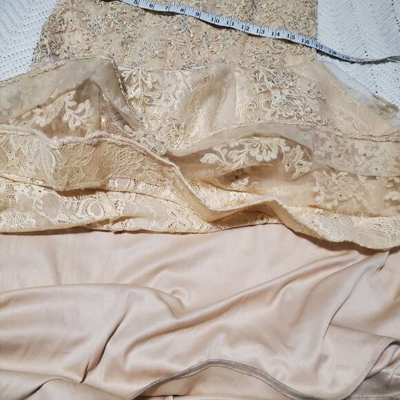 Champagne Color Wedding Gown Size XS/S Petite - Picture 10 of 12